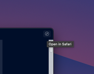 Open in Safari icon.