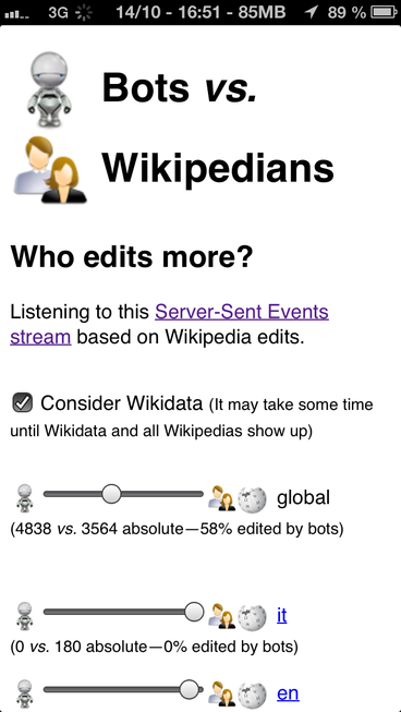 Bots vs. Wikipedians